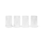 Bicchiere da liquore Ripple vetro trasparente / Bicchiere da liquore 14 cl - Set di 4 / Vetro striato - Ferm Living