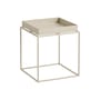 Table d'appoint Tray Small Low métal beige / 30 x 30 x H 34 cm - Hay