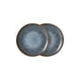 Piatto da dessert 70s ceramics ceramica blu / Set di 2 - Ø 22 cm - HK LIVING