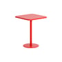 quadratischer Tisch Week-end metall rot / 60 x 60 cm - Aluminium - Petite Friture