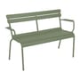 Banc avec dossier Luxembourg métal vert / 2 places - L 131 cm - Fermob