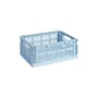 Korb Colour Crate plastikmaterial blau Medium / 26,5 x 34,5 cm - Recycelt - Hay