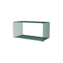 Scaffale Panton Wire Extended Rectangle metallo verde / 70 x H 34,8 x P 34,8 cm - Verner Panton, 1971 - MONTANA