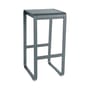 Bellevie High stool metal grey H 75 cm / Aluminium - Fermob