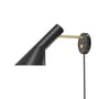 Wandleuchte mit Stromkabel AJ metall schwarz / Orientable - Arne Jacobsen, 1957 - Louis Poulsen