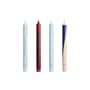 Langkerze Pattern wachs bunt / Set von 4 - Hay