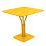 Luxembourg Square table metal yellow / 80 x 80 cm - Central leg - Fermob