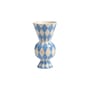 Vase Rhombic keramik blau / Ø 16 x H 29,5 cm - Handbemalt - & klevering