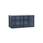Perforated Cabinet Small Wall storage metal blue / W 89 x D 40 x H 45 cm - Hay