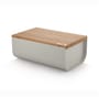 Brotkasten Mattina metall holz grau / Stahl & Bambus - 34 x 21 cm - Alessi