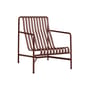 Fauteuil bas Palissade métal rouge / Dossier haut - Bouroullec, 2016 - Hay