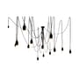 Maman Dimmable Pendant plastic material black 14 LED bulbs included / Dimmable - Seletti