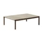 Table basse Couple céramique beige / 84.5 x 120 x H 35 cm - Plateau grès réversible - Muuto