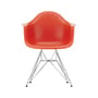 Fauteuil RE DAR - Eames Plastic Armchair plastique rouge / (1950) - Pieds chromés / Recyclé - Vitra