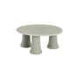 Tavolino Babar vetro grigio / Ø 100 x H 41 cm - 100% riciclato / Fatto a mano - Glas Italia