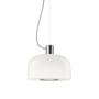 Suspension Bellhop Glass S2 verre argent / Ø 45 x H 25,2 cm - Flos