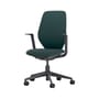 ACX Soft Armchair on casters textile green / Upholstered Knitting Backrest - Vitra