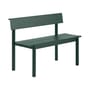 Banc avec dossier Linear métal vert / L 110 cm - Muuto