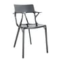 Poltrona A.I materiale plastico argento metallo metallizzata / Concepita da una intelligenza artificiale - 100% riciclata - Kartell