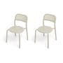 Lot de 2 chaises empilables Toní métal beige - Fatboy
