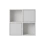 Scaffale Stacked legno grigio / Configurazione 4 - L 87 x H 87 cm - Muuto