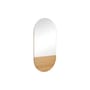 Wandspiegel Crescent Oval holz natur / B 50 x H 100 cm - HÜBSCH