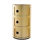 Ablage Componibili plastikmaterial gold / 3 Schubladen - metallic - Kartell