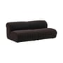 Sofa modulierbar Coltre textil schwarz / 2-Sitzer – L 180 cm - Muuto
