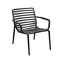 Fauteuil bas empilable Doga Relax noir - NARDI