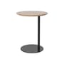 Table d'appoint Pillar noir bois naturel / Ø 45 x H 54,7 cm - Chêne & acier - Bolia