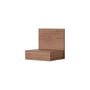 Wandmontierter Nachttisch Tana holz braun / Schublade - B 41,9 x T 32,2 cm - NEW WORKS