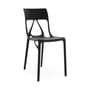 Chaise empilable A.I. Lite plastique noir / Conçu par intelligence artificielle - Recyclé - Kartell