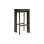 Chisel 30 High High stool leather green / Height: 75 cm - Leather upholstery - Hay