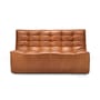 Sofa N701 leder braun / L 140 cm - Leder - Ethnicraft