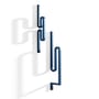 Patère Zag métal bleu / Set de 2 - La Chance