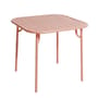 quadratischer Tisch Week-End metall rosa / 85 x 85 cm - Aluminium - Petite Friture