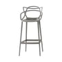 Sedia da bar Masters materiale plastico grigio / H 75 cm - Kartell