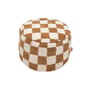 Sitzkissen Point Teddy Chess textil beige / Flauschiger Stoff - Ø 50 cm - Fatboy