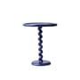 Table d'appoint Twister métal bleu / Ø 46 x H 56 cm - Fonte aluminium - POLSPOTTEN