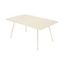 Table rectangulaire Luxembourg métal beige / 165 x 100 cm - 6 à 8 personnes - Fermob