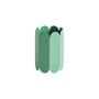 Vase Arcs Small métal vert / Ø 13 x H 18 cm - Hay