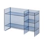 Aufbewahrungsmöbel Sound-Rack plastikmaterial blau / L 75 cm x H 53 cm - Kartell