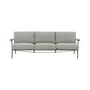 Canapé de jardin 3 places Settle tissu gris / L 218,5 cm - Muuto