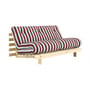 Canapé convertible Roots tissu rouge / L 160 cm - 3 positions / Structure pin clair - KARUP