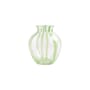 Vase Yogu Stripe verre vert / Ø 20 x H 23,5 cm - & klevering