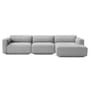 Develius F Corner sofa textile grey / 4 seats - L 309 cm / Right-hand chaise longue - &tradition
