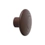 Patère The Dots Wood Small bois marron / Ø 9 cm - Muuto