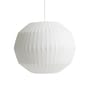 Bubble Angled Sphere Pendant textile white / Large - Ø 71 x H 56 cm - Hay