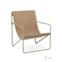 Poltrona Desert tessuto beige / Struttura beige - Bottiglie di plastica riciclate - Ferm Living