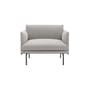 Fauteuil rembourré Outline tissu gris - Muuto